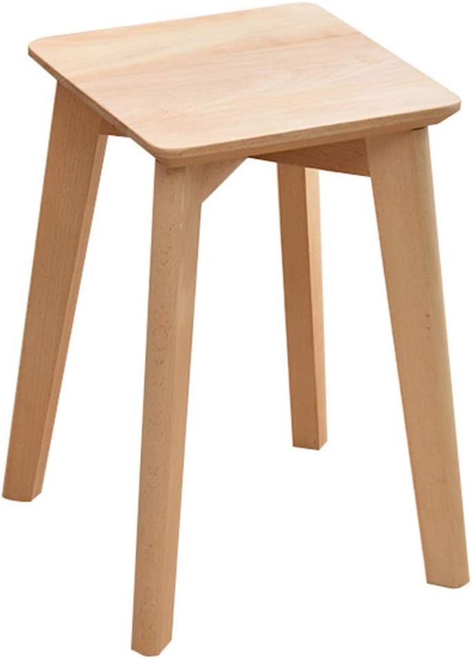 JIEER-C Schlafzimmerstühle Esszimmerstühle quadratisch Massivholz