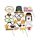 Tinksky Photo Booth Props 20 piece DIY Kit for Thanksgiving Wedding Party Reunions Birthdays Photobooth Dress-up Accessories Party Favors, Costumes with Mustache on a stick, Hats, Glasses, Mouth