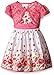 Youngland Girls' 2 Piece Shantung Floral Print Dress and Crochet Cardigan