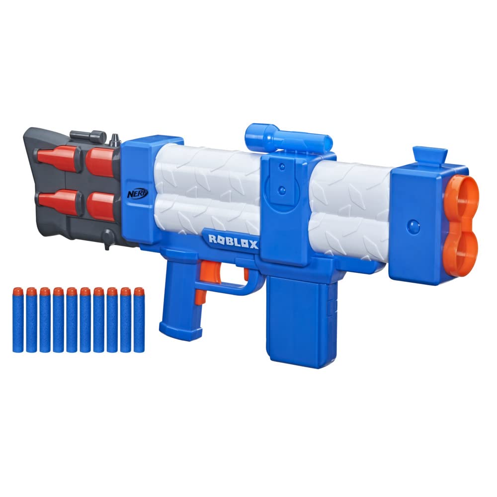 Nerf Roblox Arsenal: Pulse Laser Motorised Dart Blaster, 10 Nerf Darts, Clip, Code to Unlock In-Game Virtual Item