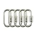 PROTEUS Stainless Grade D Shape Quick Link 3/16 inch, Chain Connector Keychain Buckle, Pack of 5