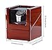 [New Style Rubber Wood] Love Nest Wood Automatic Single Watch Winder, Pure Handmade Watch Holder Winder with Automatic Japanese Mabuchi Motor, Rotator Watch Winder for Men（Power Included）