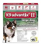 K9 Advantix II Flea, Tick and Mosquito prevention for Large Dogs 21 - 55 lbs, 2 doses