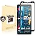 Google Pixel 2 XL Screen Protector [Glass][2-Pack] (Black), Linboll Screen Protector for Google Pixel 2 XL High Definition Ultra [Case-friendly][HD Clear][Anti-Bubble][Anti-Scratch]