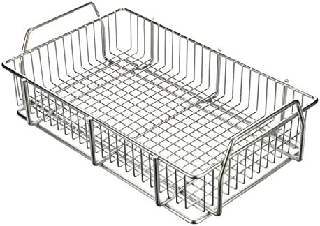 Marlin Steel 00-00286001-11 Wire Basket, Stackable, Plain Steel, Nickel Finish
