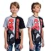 Marvel Boys' Big Split Tee Spiderman T-Shirt, Black/Gray, 8