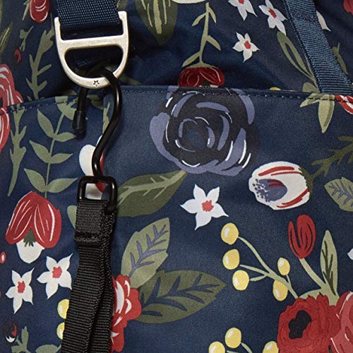 JuJuBe Encore Travel Diaper Tote Bag | Classic Collection | Lightweight, Everyday with Diaper Changing Pad | Midnight Posy, One Size