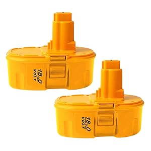 2Pack 4000mAh DC9096 18V Replacement Battery for Dewalt 18-Volt Cordless Power Tools Battery Pack DW9095 DW9096 DW9098 DE9039 DE9095 DE9096 DE9098 DC9099 DC9098(NiCd)