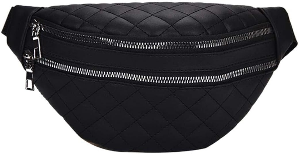Leather Shoulder Waist Pack Women Casual Fanny Chest Crossbody Bag (Black) Amazon.co.uk Shoes