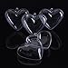 Outus Plastic Bath Bomb Mold Clear Heart Shape for DIY and Christmas Decoration, 5 Sets (65 mm)