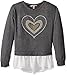 Speechless Girls' Hachi Button Back Hi Lo Hem Top