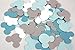 100 Blue Grey & White Mickey Confetti, Paper Mickey Mouse Birthday Party and Baby Shower Decorations