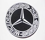 MERCEDES BENZ Logo MOTOR AUTO sew iron on Patch Badge Embroidery 7.5 cm 3