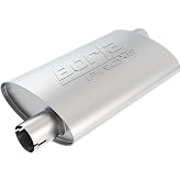 BORLA 400491 ProXS ProXS Muffler 3" Offset Inlet/ 3" Offset Outlet, 4" x 9.5" Oval, 14" Long Body, 19" Overall Length. Universal Part. Reversible Design. Notched Necks.