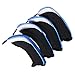 Hipiwe Golf Hybrid Club Head Covers Set 4pcs Club Irons Headcovers with Interchangeable No. Tag (Blue)