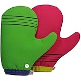 Skyroad(TM) Top Quality Exfoliating Scrub Bath Mitten Comfort Fit -2 items per package- (Made in Korea)
