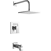 PROFLO PF9830G2 Kelper Tub and Shower Trim Package with 1.8 GPM Single Function Shower Head - Less Rough-In Valve - Chrome