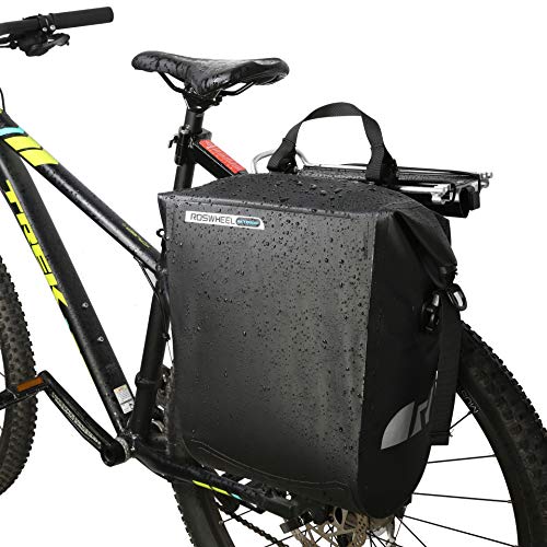 Roswheel 141364 Waterproof Bike Panniers 20L Capacity Rack Trunk Bag