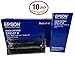 10-Pack Genuine Epson ERC-27B Black Ribbon Cartridge For POS Printers: TM-290, TM-290 II, TM-U295 M-290
