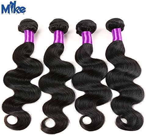 MikeHAIR New Arrival Malaysian Hair Bundles Deal 4 Pieces Body Wave Cheap Virgin Malaysian Hair Weave for Women (6 6 6 6 inch)