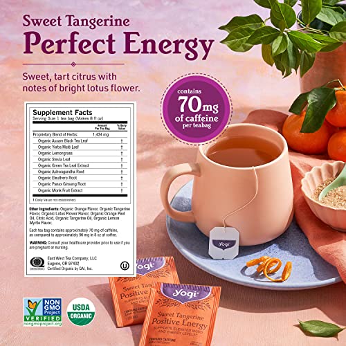 Yogi Tea Energy Tea Variety Pack Sampler (3 Pack) Sweet Tangerine