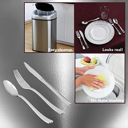 Plastic Silverware Heavy Duty & Solid Cutlery Disposable Utensils Set