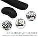 Vanzon Memory Foam Set Keyboard and Mouse Wrist Rest Pad Support Office, Computer, Laptop, Mac - Durable Comfortable and Lightweight for Easy Typing & Pain Relief (Black)