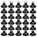 SLSON 30 Pack Aquarium Suction Cup Clips Airline Tube Holders Clamps Fish Tank Hose Holder Clips for 3/16 inch Air Line Tubing,Black
