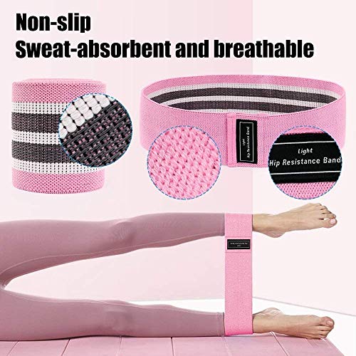 ANDSTON Resistance Bands for Legs and Butt, Non-Slip Elastic Fitness Booty Bands, Fabric Workout Bands Exercise Loops Bands Hip Bands for Women Body Stretching, Yoga, Pilates (3 Pack)