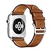 Compatible with iWatch Band 42mm 44mm,MroTech Vintage Genuine Leather Band Replacement for iWatch Series 4 44mm,Series 3,Series 2,Series 1 42mm,Sport Edition Men Women-Brown 42mm