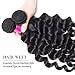 RECOOL 10A Loose Deep Wave Bundles with Frontal Closure Wet and Wavy Human Hair Bundles with Closure Ear to Ear Virgin Brazilian Hair For Women Natural Color(14 16 18+12)