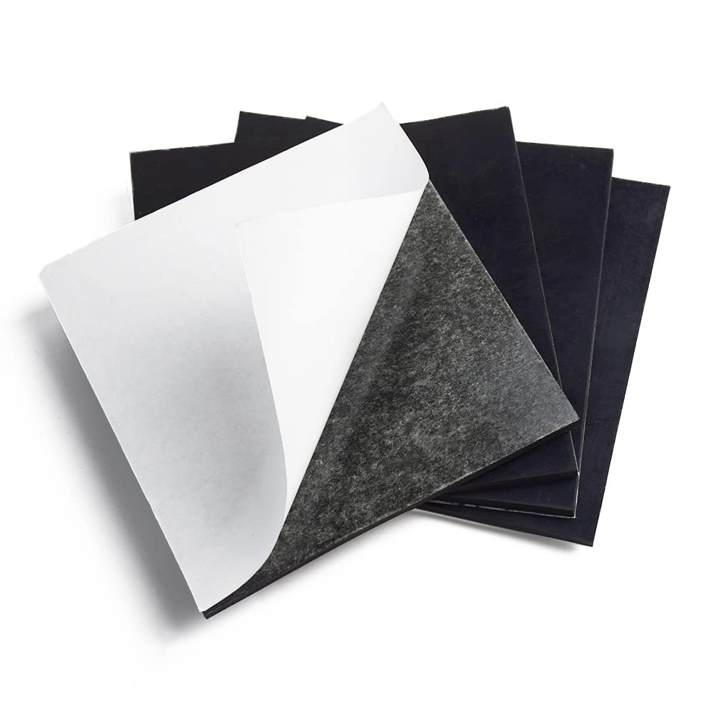 Photo 1 of DOBTIM Adhesive Solid Rubber Sheets Padding 6" X 6" X 1/4(.250)", DIY Rubber Strips Seals Pads, Anti Vibration Shock Absorbing, Non-Slip Flooring Cushioning Black