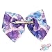 Jojo Siwa Bow for Girls Bundle, 2 Bows - White with Metallic Rainbow Stars and Blue Tie Dye