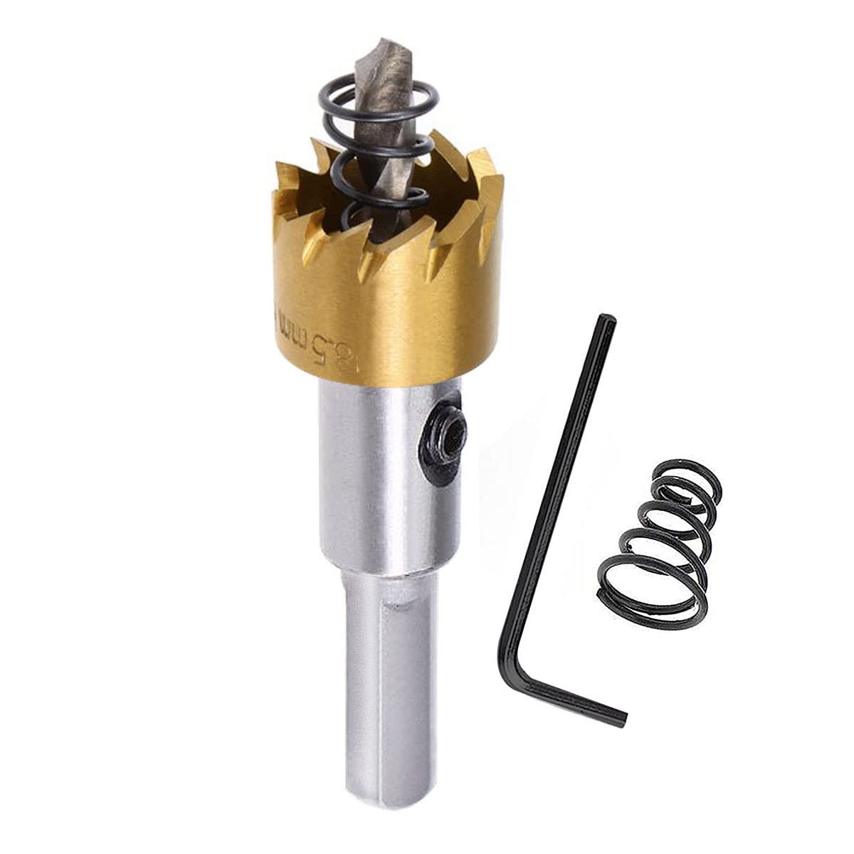 SagaSave 18.5mm Hole Opener High Speed Drill Bits Metal Hole Cutter, Long Life Hole Saw with Allen Key for Metal Wood Stainless Steel Aluminum, 0.73inch 1PCS