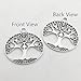 Youdiyla 60 PCS Tree of Life Charms Collection - Mixed Antique Silver Colors Round Heart Oval Tree Metal Alloy Pendants for Jewelry Making DIY Findings (HM96)