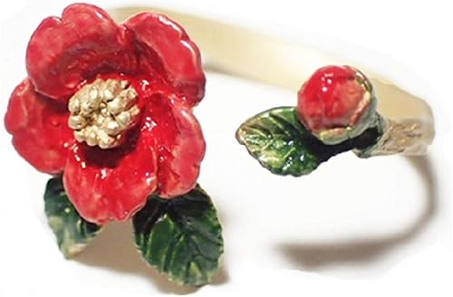 Amazon パルナートポック リング 花 Palnart Poc 椿 フリーサイズ 指輪 フラワー カメリア つばき ツバキ かわいい レディース 人気 大人 上品 プレゼント 女性 誕生日 季節 リング 通販