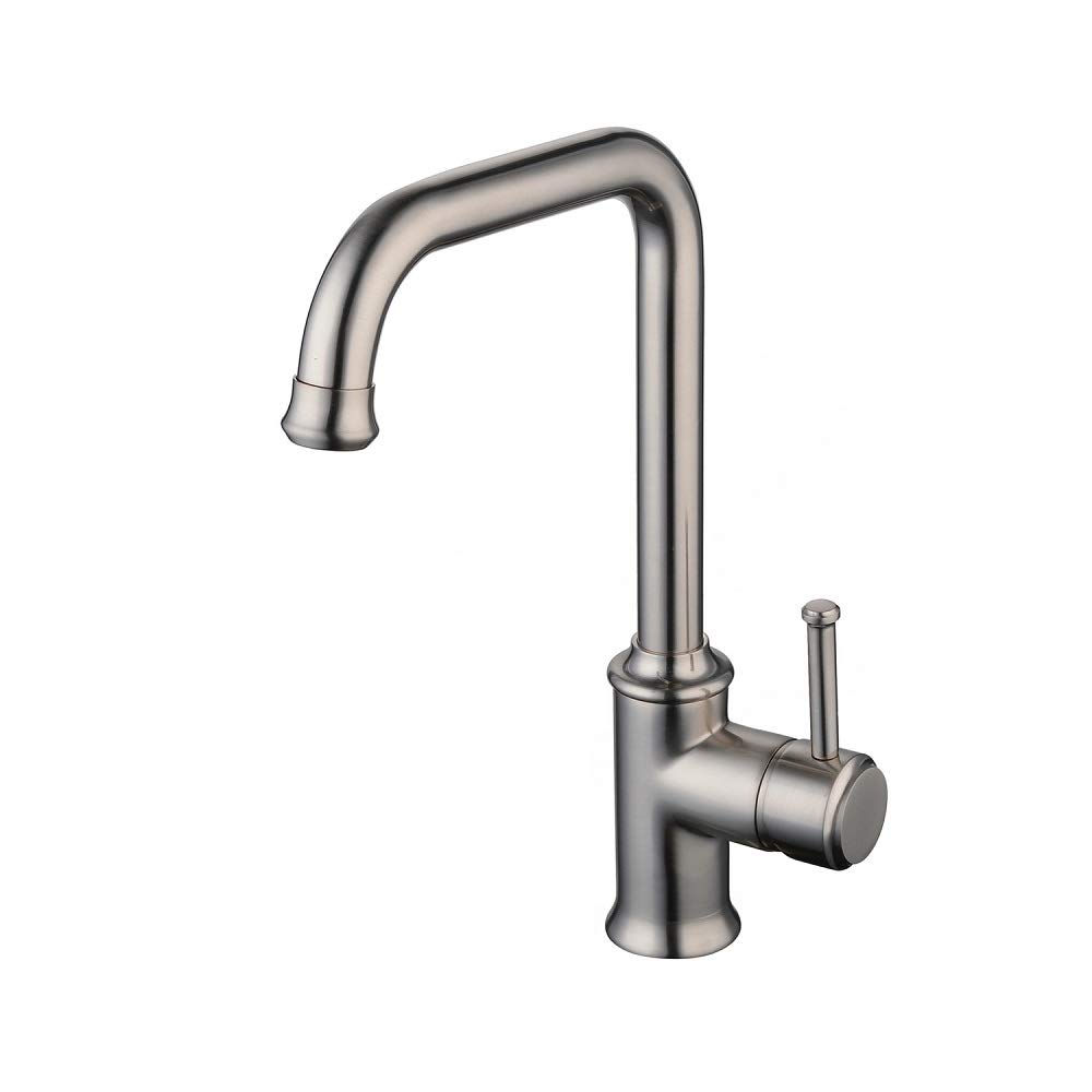 Kitchen Mixer Taps 360° Swive Single Handle Basin Mixer Cold and Hot Mixer Faucet Brushed Nicekl Gudetap GT10222N