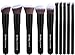 BS-MALL(TM) Makeup Brush Set Premium Synthetic Kabuki Makeup Brush Set Cosmetics Foundation Blending Blush Eyeliner Face Powder Lip Brush Makeup Brush Kit(10pcs, Black Black)