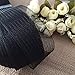 VIVIPA Wide Polyester White Horsehair Braid, Selling Per Roll/ 50 Yards (1 inch, Black)