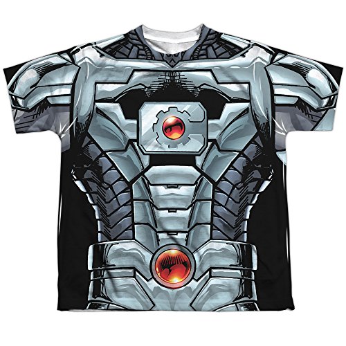 Cyborg DC Comics Superhero Justice League Costume Big Boys 2-Side Print T-Shirt