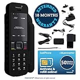 BlueCosmo Inmarsat IsatPhone 2.1 Satellite Phone Kit & 50 Unit Prepaid SIM (30 Days) - Global Coverage - Voice, SMS, GPS Tracking, Emergency SOS