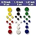 SWES Flat Magnets for Whiteboard/Refrigerator , Assorted Sizes and Assorted Colors, 30/Tub