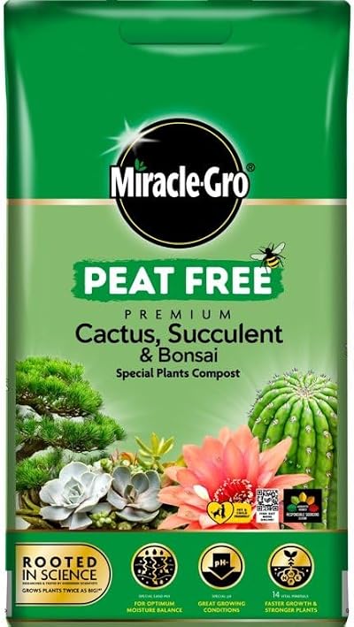 Miracle-Gro Peat Free Cactus Bonsai Compost 10L