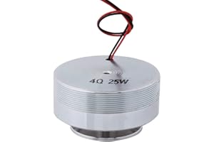 SAMTRONIC 1Pcs Resonance Speaker, 2 Inch Mini Strong Bass Louderspeaker All Frequency Vibration Sound Transducer Exciter Speaker Driver Sliver