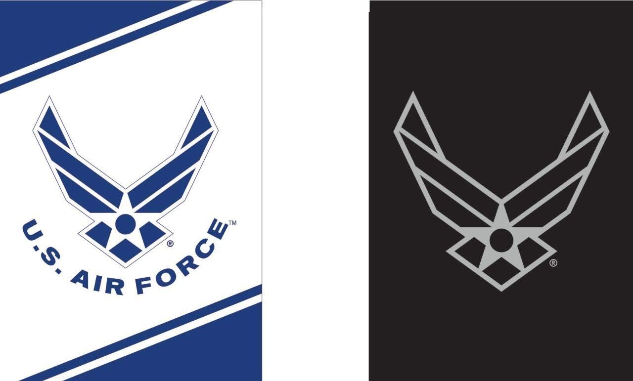 WinCraft United States Air Force Officially Licensed Charcoal Edition Garden Flag, 12.5 x 18 Inches