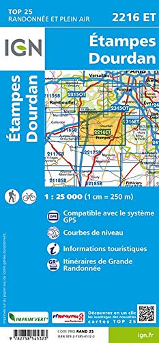 2216et Etampes Dourdan Recto Top 25 French Edition Institut Geographique National 9782758545323 Amazon Com Books