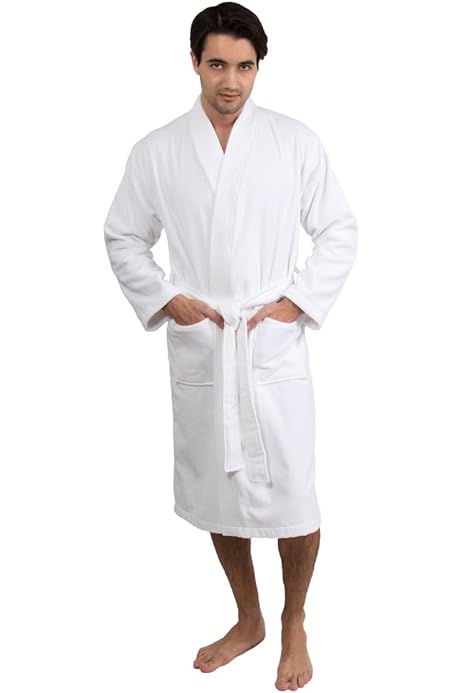 mens cotton velour dressing gown