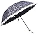 Aoosir UPF 50+ Fashion Lace Umbrella, Black