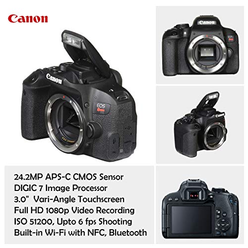Canon EOS Rebel T7i DSLR Camera Kit with Canon 18-55mm 75-300mm