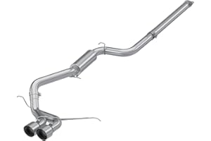 MBRP 3 Inch Aluminized Steel Cat Back Exhaust System, Fits Ford Focus ST 2013-2018, Dual Center Outlet with Stainless Steel T